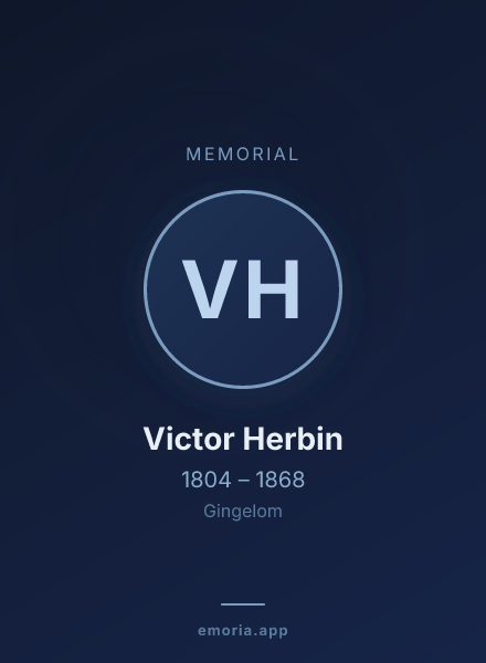 Memorial portrait of Victor Herbin