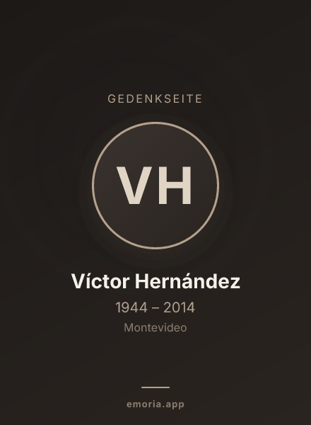 Gedenkportrait von Víctor Hernández