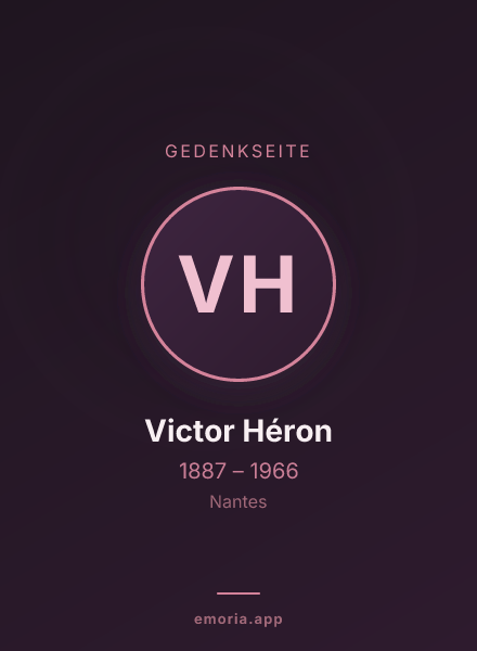 Gedenkportrait von Victor Héron