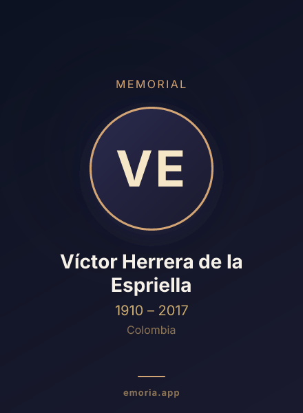 Memorial portrait of Víctor Herrera de la Espriella