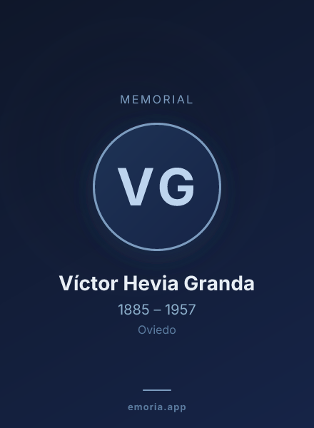 Memorial portrait of Víctor Hevia Granda