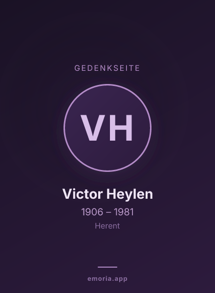 Gedenkportrait von Victor Heylen