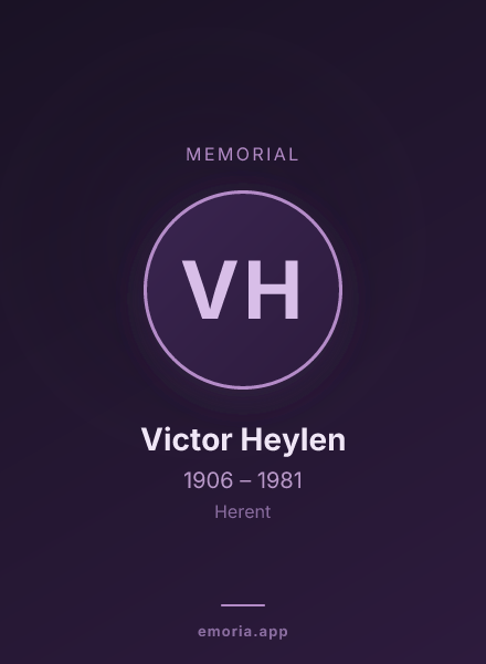 Memorial portrait of Victor Heylen