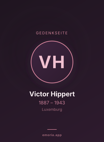 Gedenkportrait von Victor Hippert