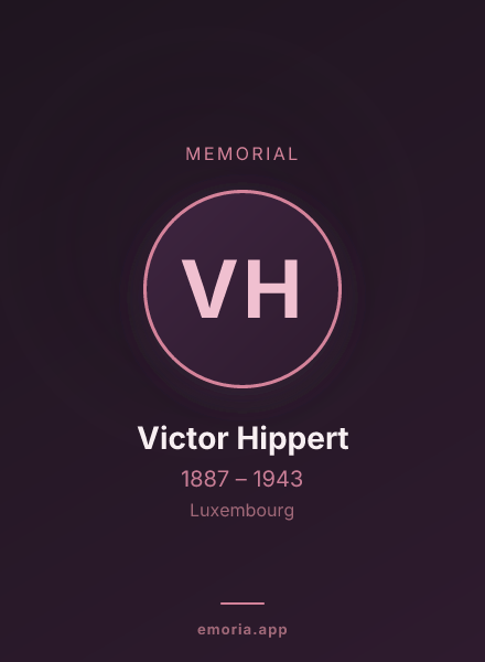Memorial portrait of Victor Hippert