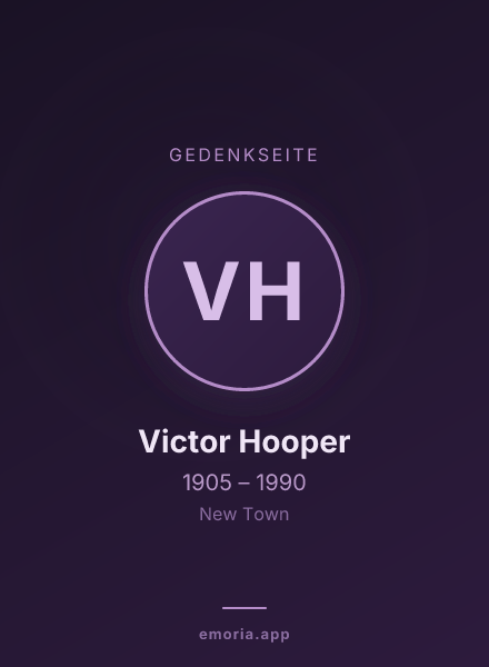 Gedenkportrait von Victor Hooper