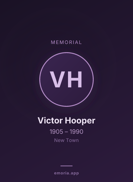 Memorial portrait of Victor Hooper