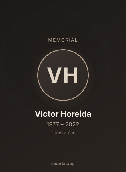 Memorial portrait of Victor Horeida