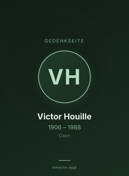 Gedenkportrait von Victor Houille