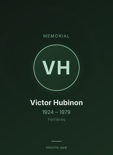 Memorial portrait of Victor Hubinon