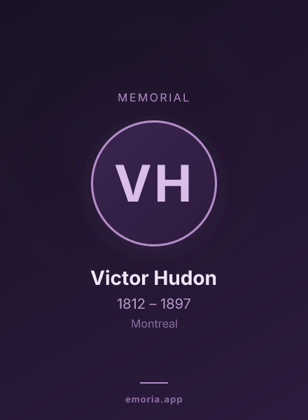 Memorial portrait of Victor Hudon