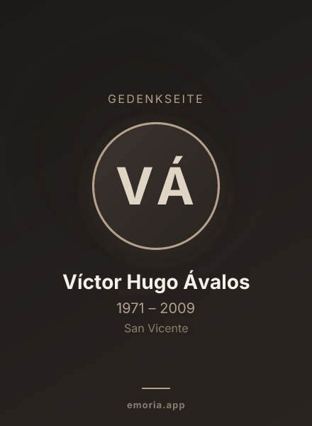 Gedenkportrait von Víctor Hugo Ávalos