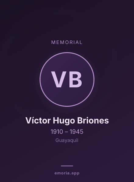 Memorial portrait of Víctor Hugo Briones