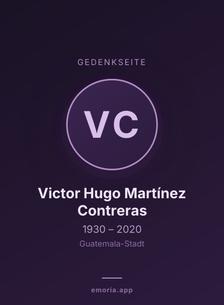 Gedenkportrait von Victor Hugo Martínez Contreras