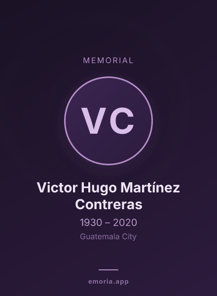 Memorial portrait of Victor Hugo Martínez Contreras