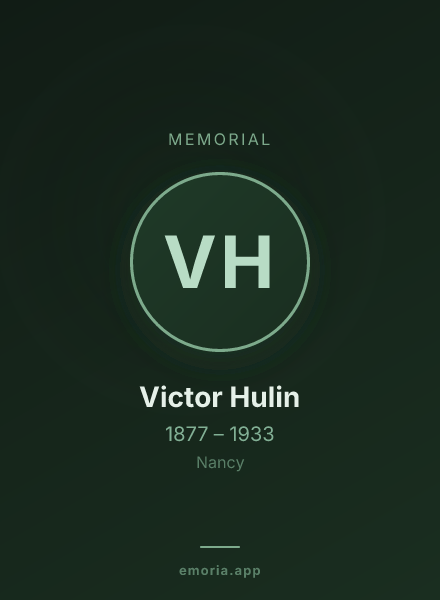 Memorial portrait of Victor Hulin