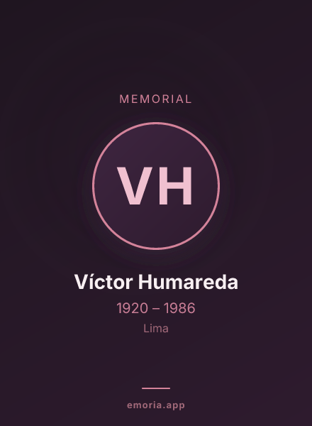 Memorial portrait of Víctor Humareda