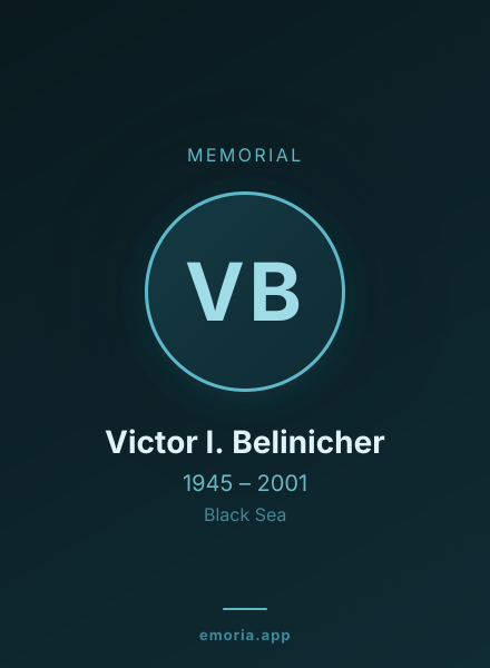 Memorial portrait of Victor I. Belinicher