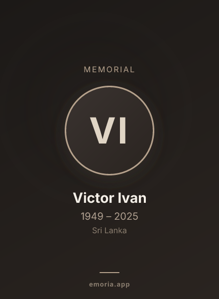 Memorial portrait of Victor Ivan