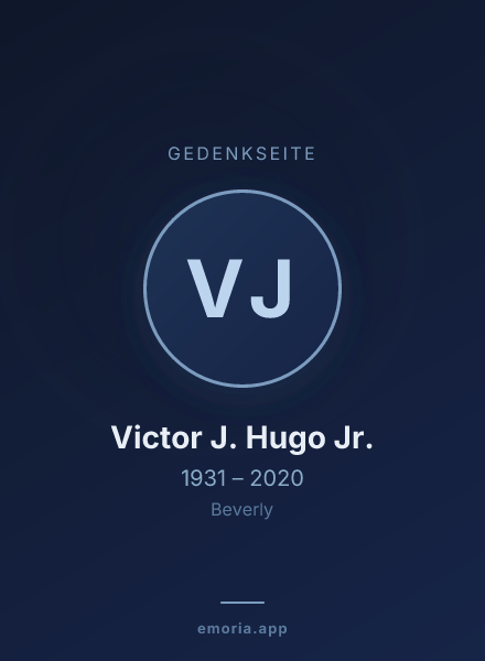 Gedenkportrait von Victor J. Hugo Jr.