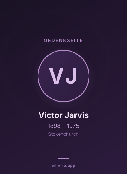 Gedenkportrait von Victor Jarvis