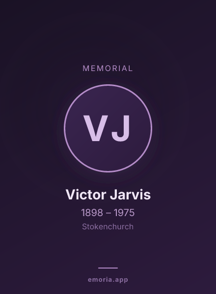 Memorial portrait of Victor Jarvis