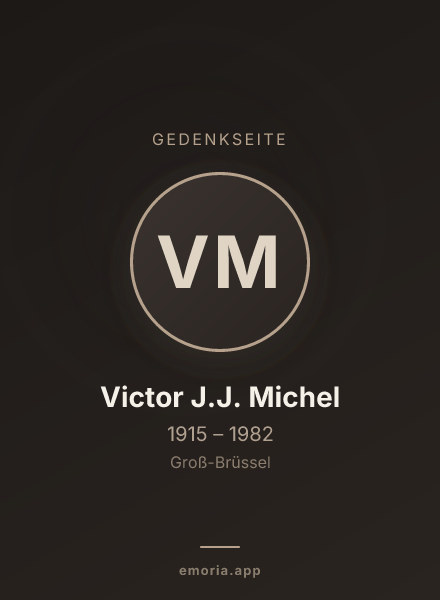Gedenkportrait von Victor J.J. Michel
