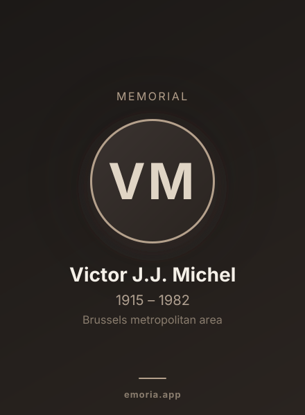 Memorial portrait of Victor J.J. Michel