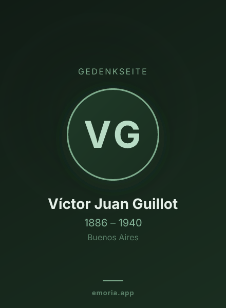 Gedenkportrait von Víctor Juan Guillot