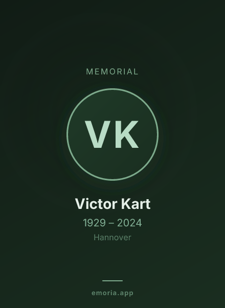 Memorial portrait of Victor Kart