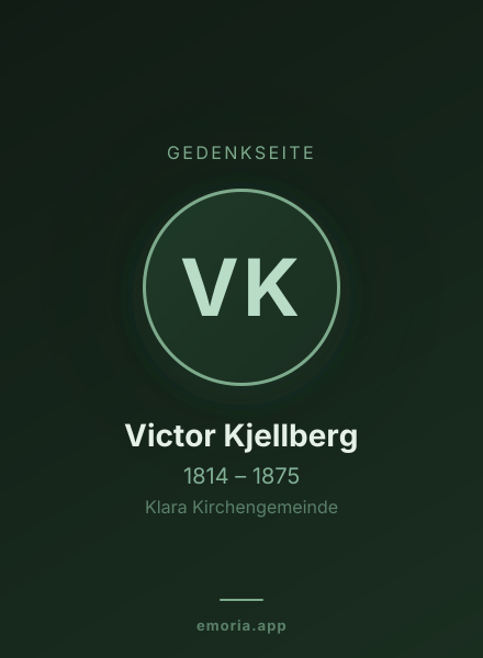 Gedenkportrait von Victor Kjellberg