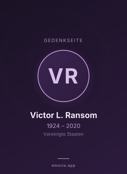 Gedenkportrait von Victor L. Ransom