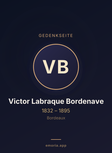 Gedenkportrait von Victor Labraque Bordenave
