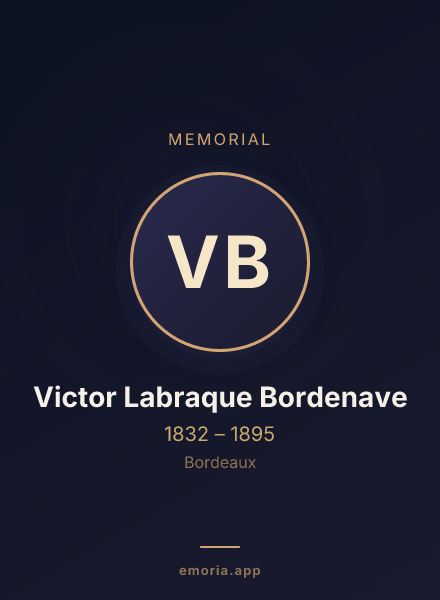 Memorial portrait of Victor Labraque Bordenave