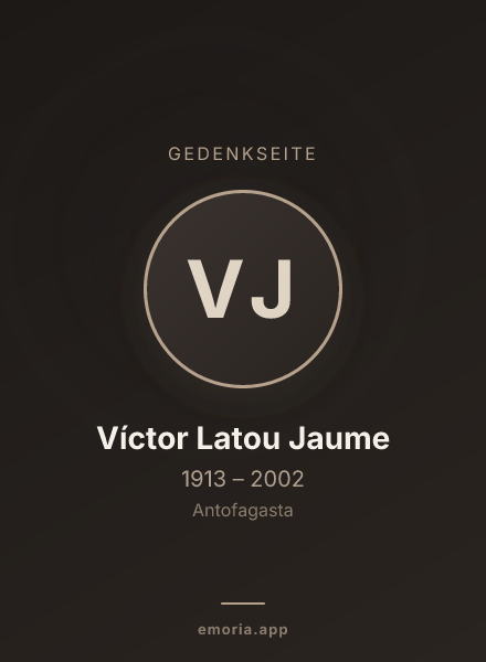 Gedenkportrait von Víctor Latou Jaume