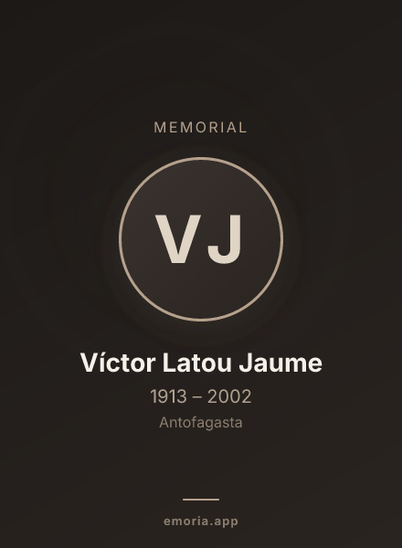 Memorial portrait of Víctor Latou Jaume