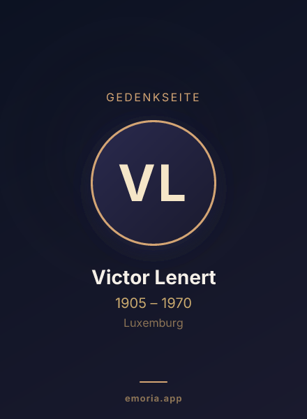 Gedenkportrait von Victor Lenert