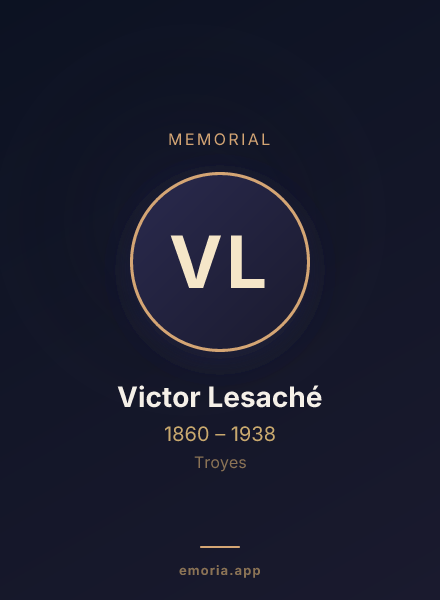 Memorial portrait of Victor Lesaché