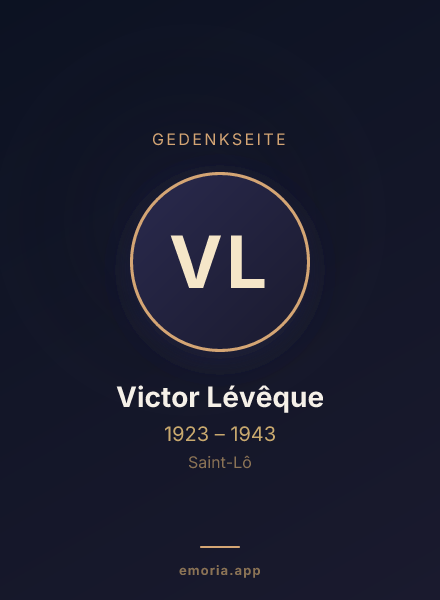 Gedenkportrait von Victor Lévêque