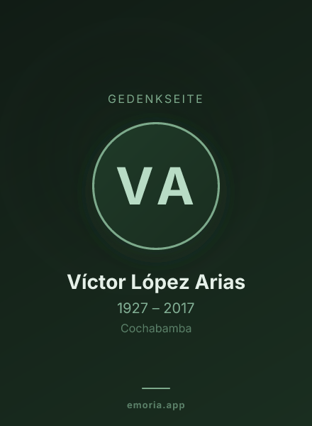 Gedenkportrait von Víctor López Arias