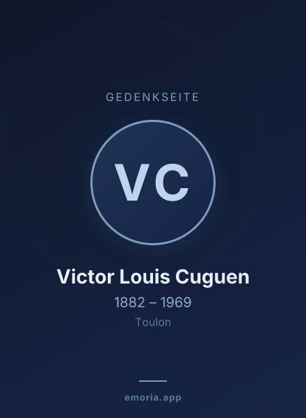 Gedenkportrait von Victor Louis Cuguen