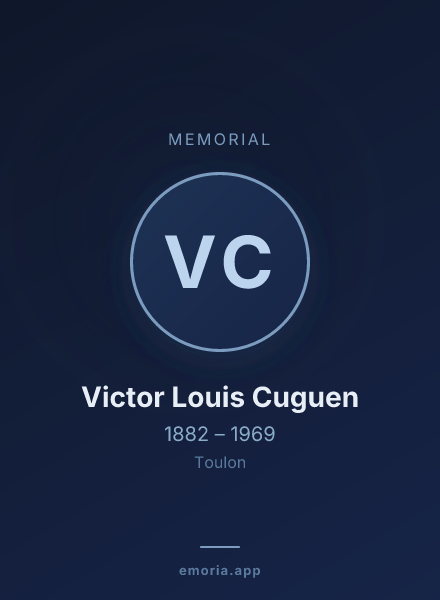 Memorial portrait of Victor Louis Cuguen