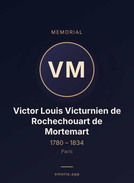 Memorial portrait of Victor Louis Victurnien de Rochechouart de Mortemart