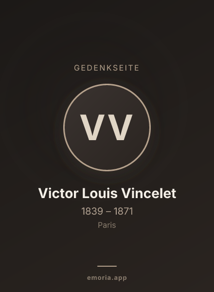 Gedenkportrait von Victor Louis Vincelet