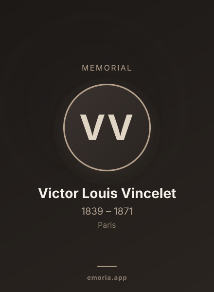 Memorial portrait of Victor Louis Vincelet