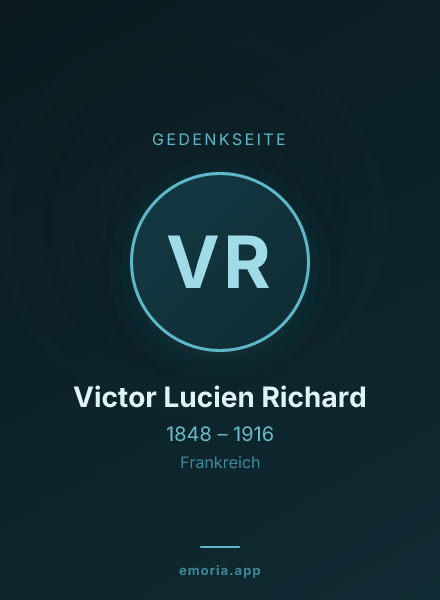 Gedenkportrait von Victor Lucien Richard