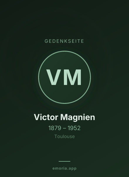 Gedenkportrait von Victor Magnien