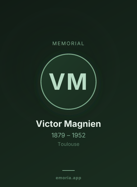 Memorial portrait of Victor Magnien