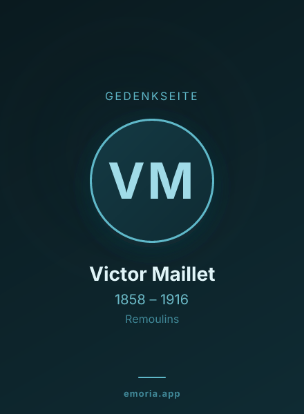 Gedenkportrait von Victor Maillet