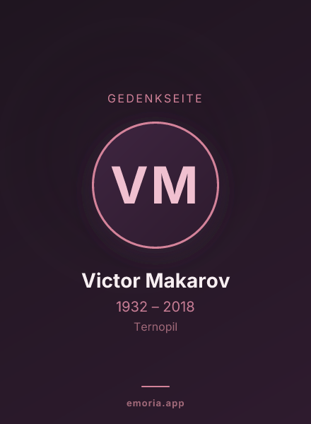 Gedenkportrait von Victor Makarov